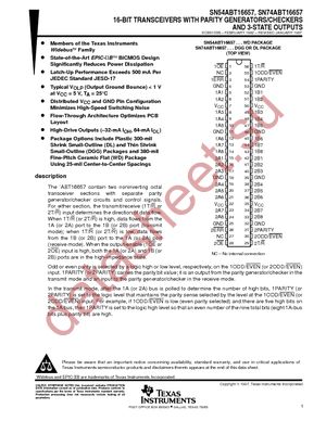 SN74ABT16657DGGR datasheet  